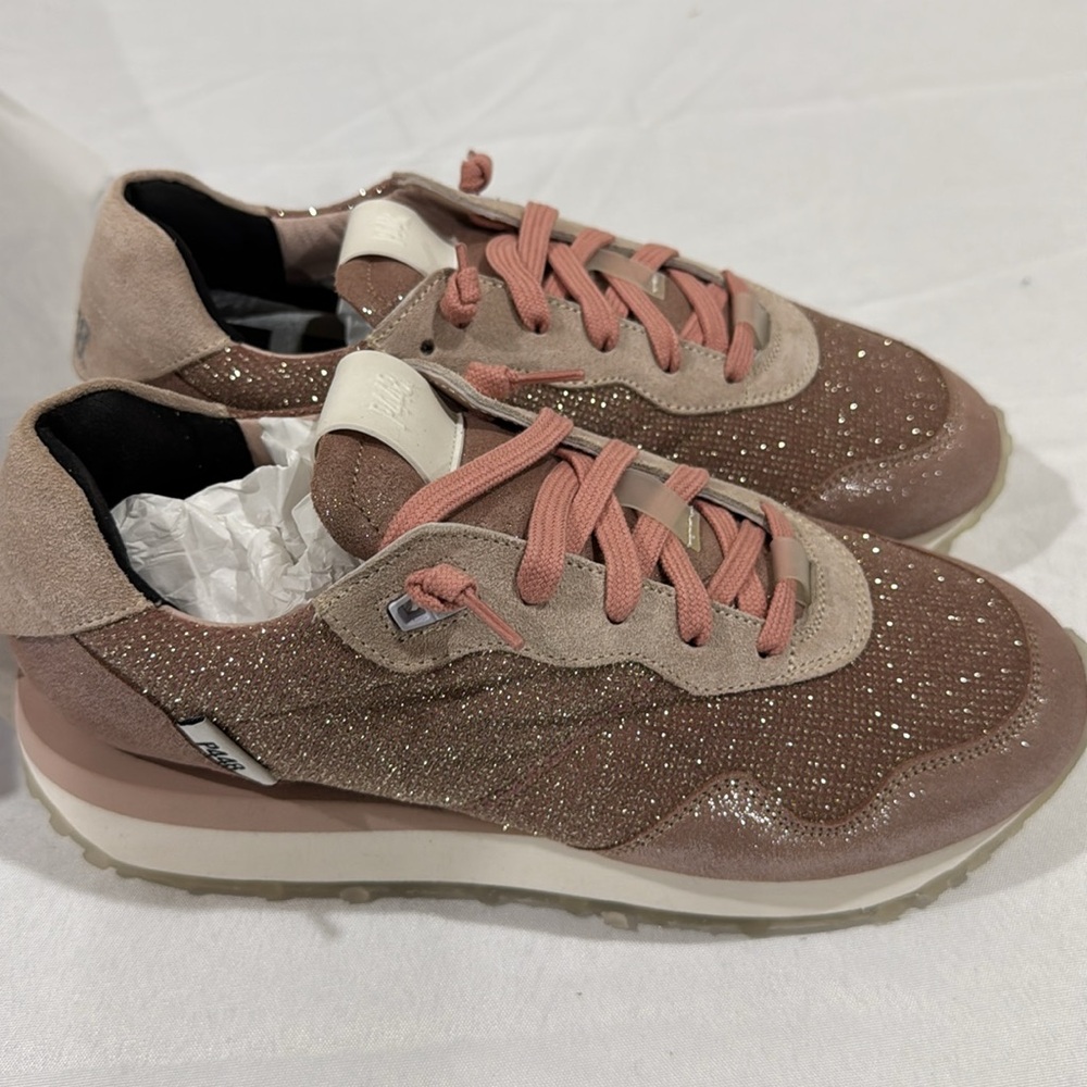 P448 Cancun Pink sparkle tennis shoes.   NIB - Picture 2 of 8